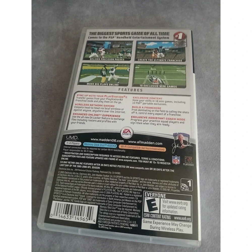 Sony PSP Game Bundle FIFA Soccer and Madden NFL 06 EA Sports UMD with Manuals